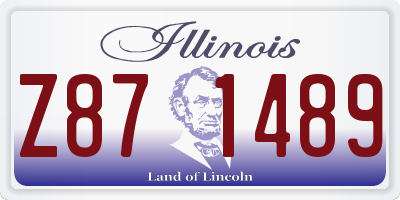 IL license plate Z871489