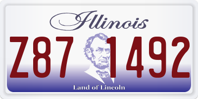IL license plate Z871492