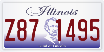 IL license plate Z871495