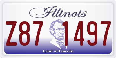 IL license plate Z871497