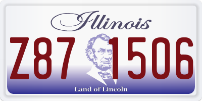 IL license plate Z871506