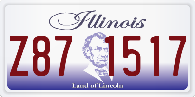 IL license plate Z871517