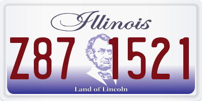 IL license plate Z871521