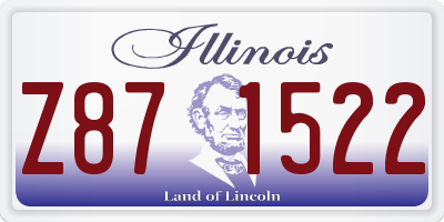 IL license plate Z871522