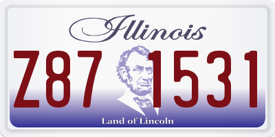 IL license plate Z871531
