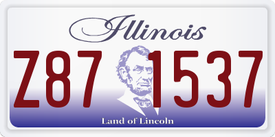 IL license plate Z871537