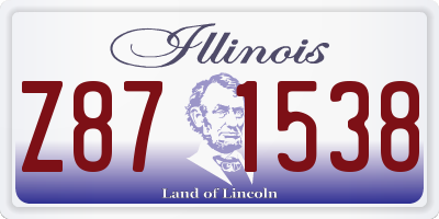 IL license plate Z871538
