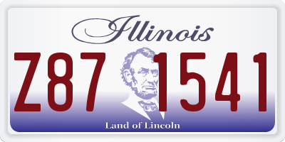 IL license plate Z871541