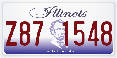IL license plate Z871548