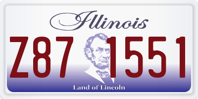 IL license plate Z871551