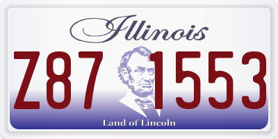 IL license plate Z871553