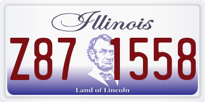 IL license plate Z871558