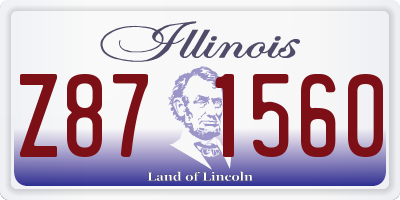IL license plate Z871560