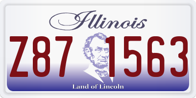 IL license plate Z871563