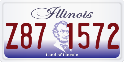 IL license plate Z871572