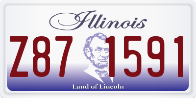 IL license plate Z871591