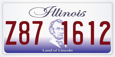 IL license plate Z871612