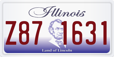 IL license plate Z871631