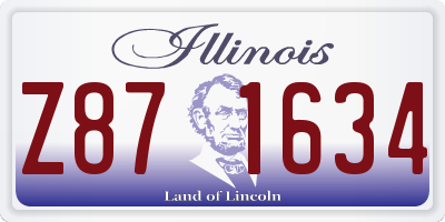 IL license plate Z871634