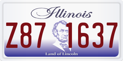 IL license plate Z871637