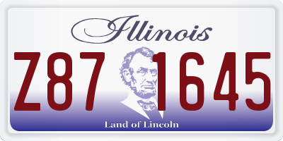 IL license plate Z871645