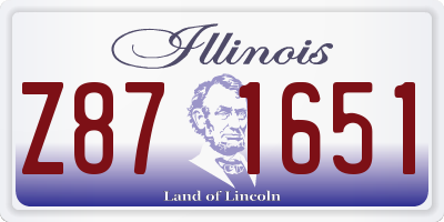 IL license plate Z871651