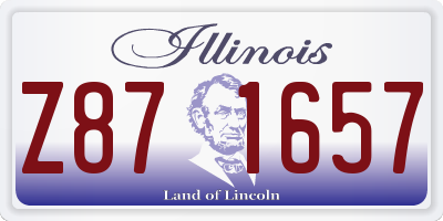 IL license plate Z871657