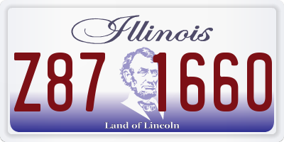 IL license plate Z871660