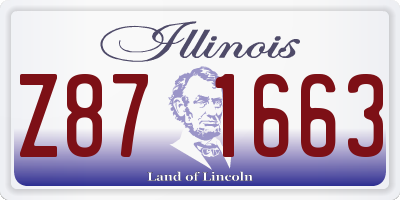 IL license plate Z871663