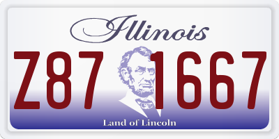 IL license plate Z871667