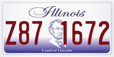 IL license plate Z871672