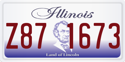 IL license plate Z871673