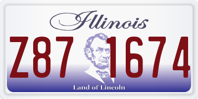 IL license plate Z871674