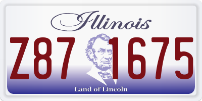 IL license plate Z871675