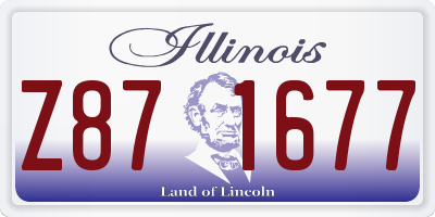 IL license plate Z871677