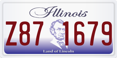 IL license plate Z871679