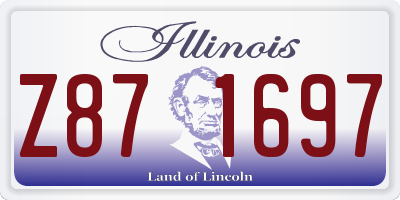 IL license plate Z871697