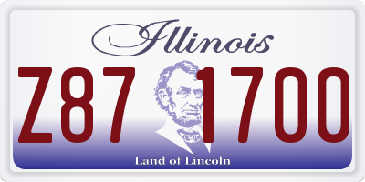 IL license plate Z871700