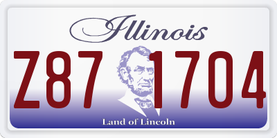 IL license plate Z871704