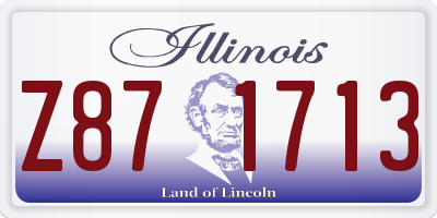 IL license plate Z871713