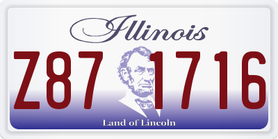 IL license plate Z871716