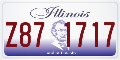 IL license plate Z871717