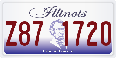 IL license plate Z871720