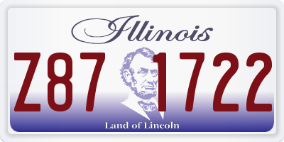 IL license plate Z871722