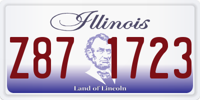 IL license plate Z871723