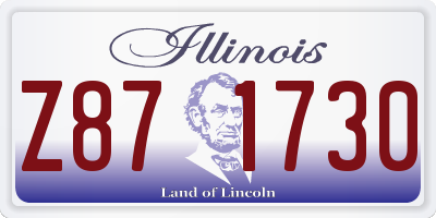 IL license plate Z871730
