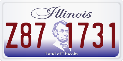 IL license plate Z871731