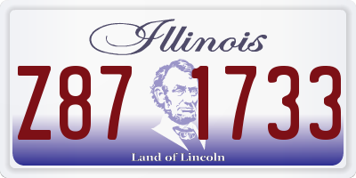 IL license plate Z871733