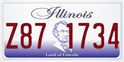 IL license plate Z871734