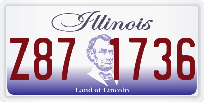 IL license plate Z871736